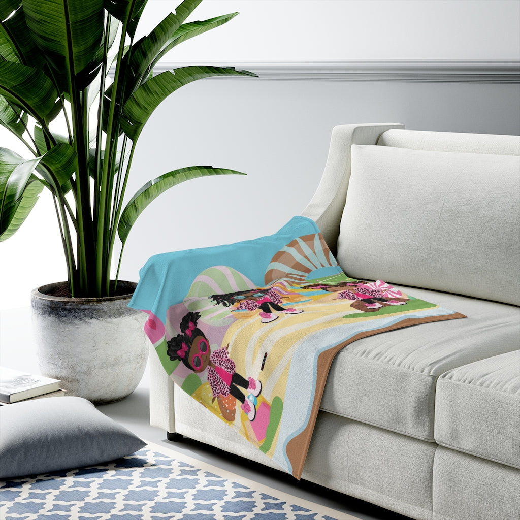 Kids Candyland Plush Blanket