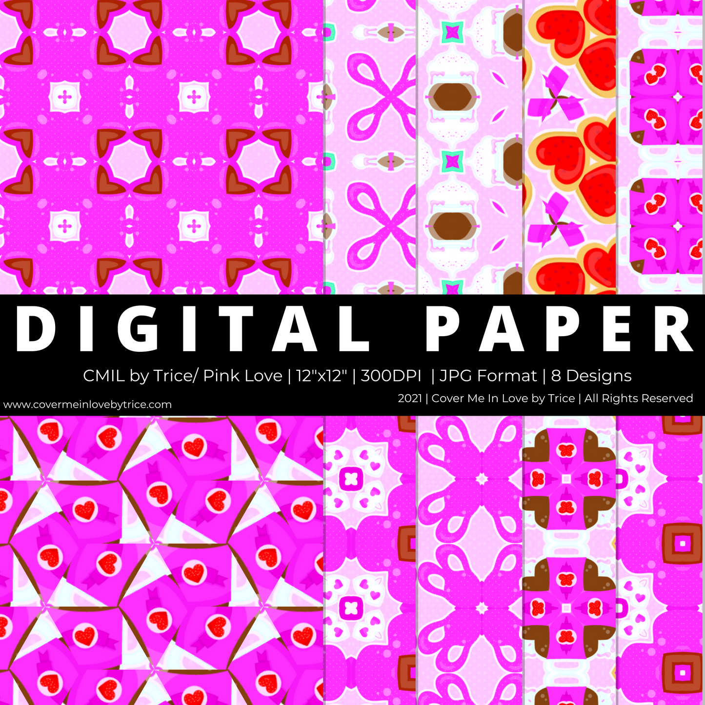 Pink Love Digital Paper