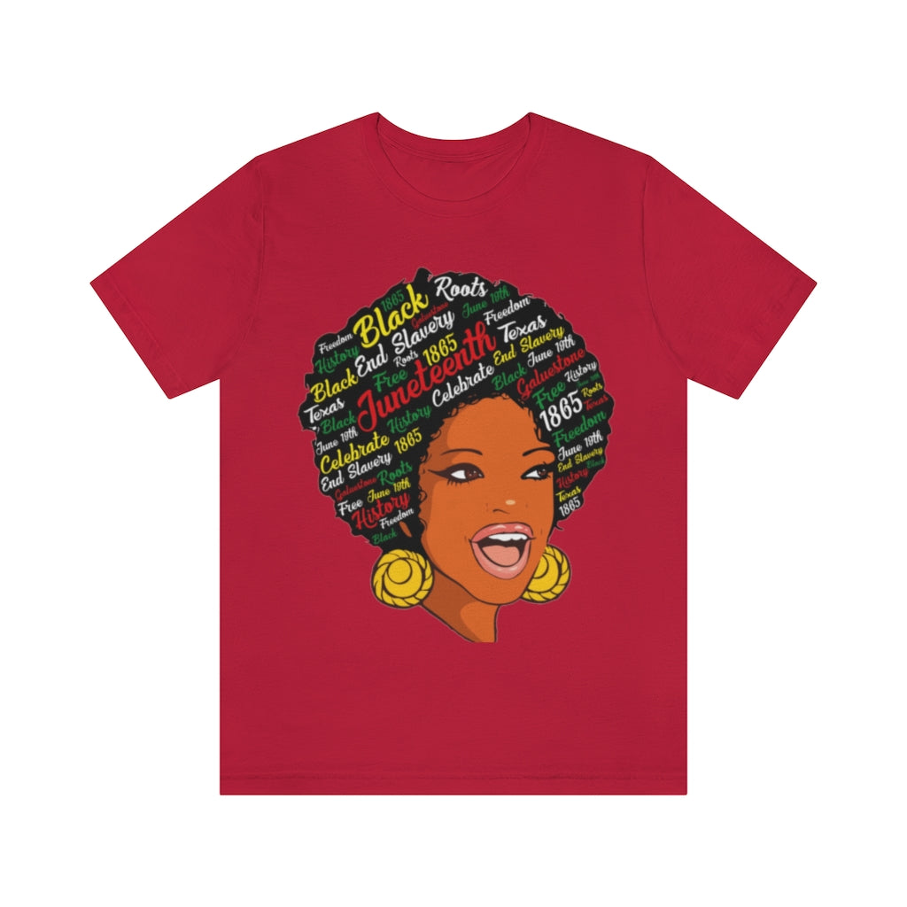 Afro Lady Juneteenth Tee